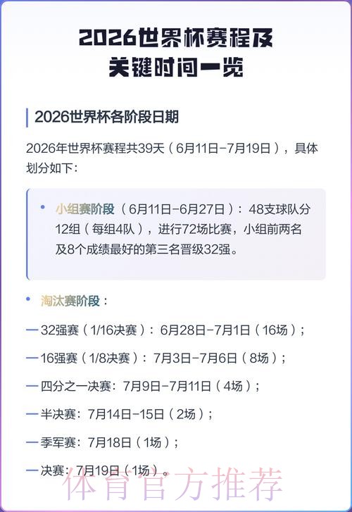2026世界杯比赛时间最新完整安排免费观看 2026世界杯比赛时间最新完整安排免费观看
